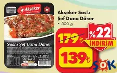 AKŞEKER SOSLU ŞEF DANA DÖNER 300 G fiyat ve kampanya bilgisi